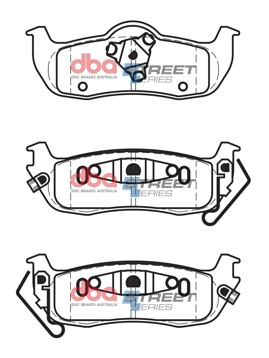 Ss Street Series Brake Pads Jeep Grand Cherokee/Commander 2004 2010 Rear DB1685SS - DBA