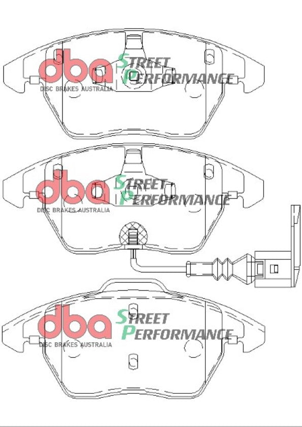 Sp Performance Brake Pads Audi/Citroen/Peugeot/Skoda & Volkswagen 2004-2014 Front R90 Approved DB1849SP - DBA