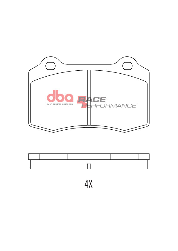 Race Brake Pads Fpv Ba GT/F6 Typhoon Rear DB1936RP - DBA
