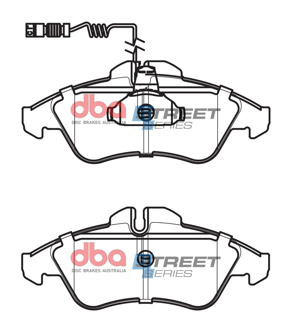 Ss Street Series Brake Pads Dodge/Mercedes & Volkswagen 1995-2014 Front(suits Wear Sensor DBAWS1095 DBAWS1102 ) DB1959SS - DBA