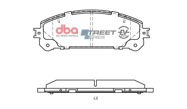 Ssev Street Series Brake Pads Lexus Hybrid RX450H & HI/NX300H 2009 On Front DB2004SSEV - DBA