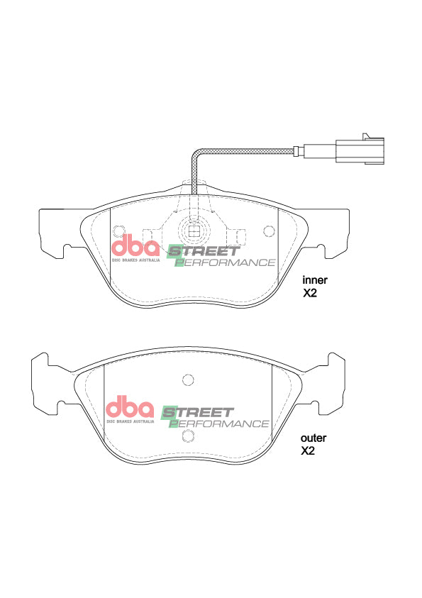 Sp Performance Brake Pads Alfa Gtv V6 Spider 1998 2006 Front DB2037SP - DBA