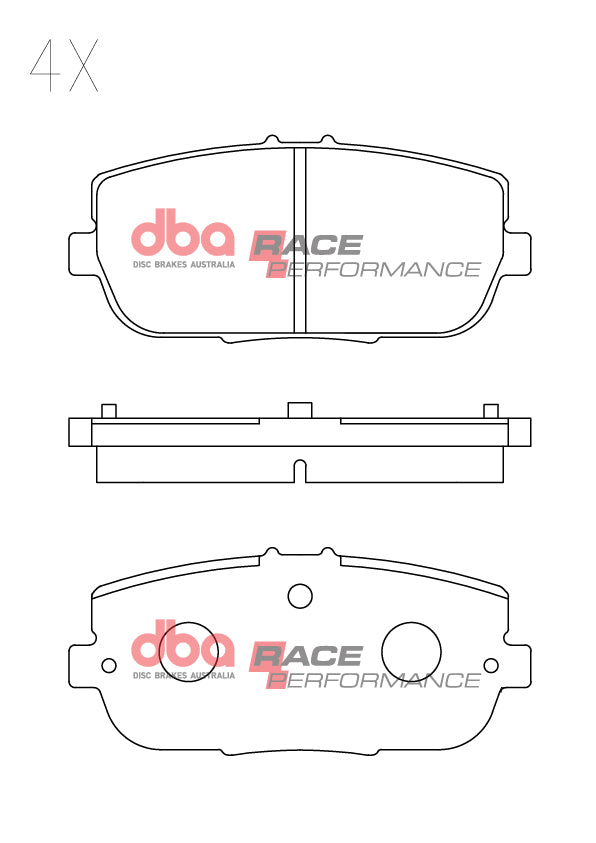 Rp Performance Brake Pads Abarth 124 Spider 348 Abarth 1.4L 125KW 2016-> Rear DB2064RP - DBA