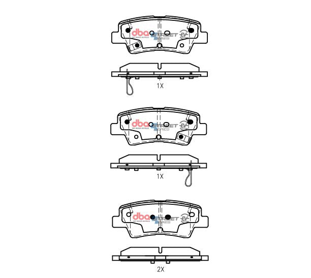 Ssev Street Series Brake Pads Hyundai Ioniq/Kona/Kia Niro 2017 On Rear DB2076SSEV - DBA
