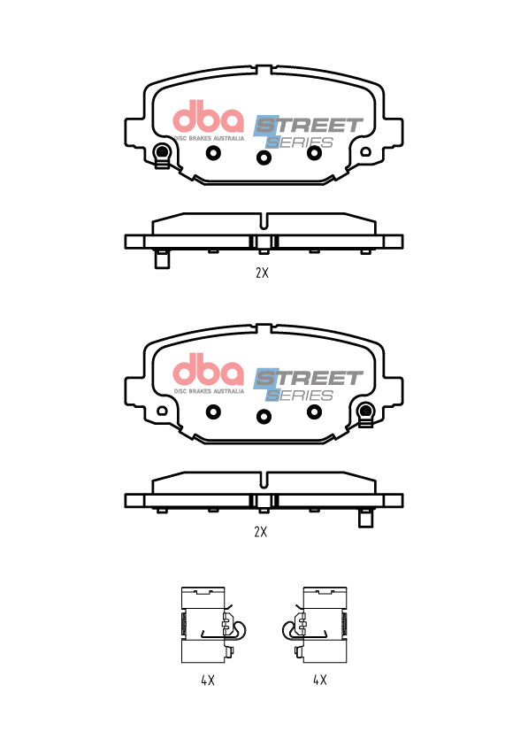 Ss Street Series Brake Pads Dodge Journey Suitable For 328MM Rotor 2012-> Rear DB2153SS - DBA