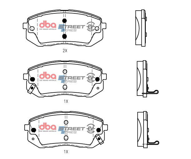 Ssev Street Series Brake Pads Hyundai Kona 2018 On Front DB2174SSEV - DBA