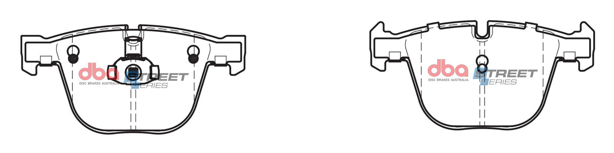 Ss Street Series Brake Pads Bmw 5 7 SERIES/X5 & X6 Series 2008 2017 Rear(suits Wear Sensor DBAWS1057 DBAWS1072 DB2197SS - DBA