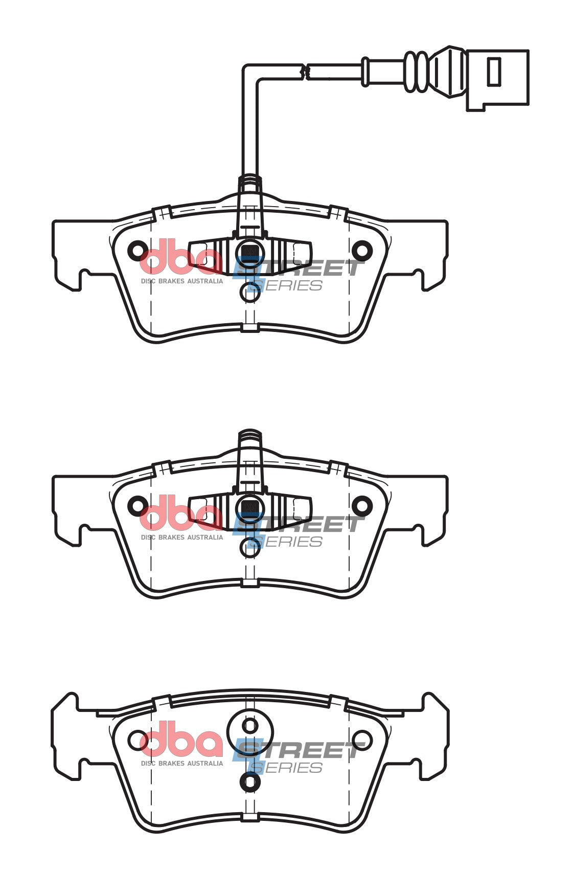 Ss Street Series Brake Pads Volkswagon Multivan/Toureg/Transporter 2003 2015 Rear(suits Wear Sensor DBAWS1116 ) DB2201SS - DBA