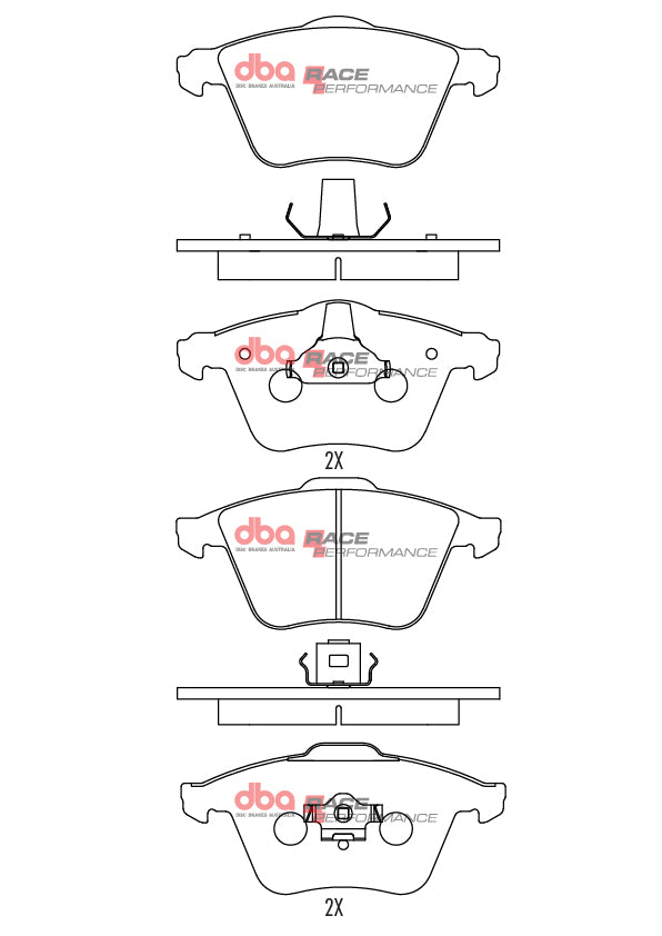 Race Brake Pads Audi 2005 On Front DB2210RP - DBA