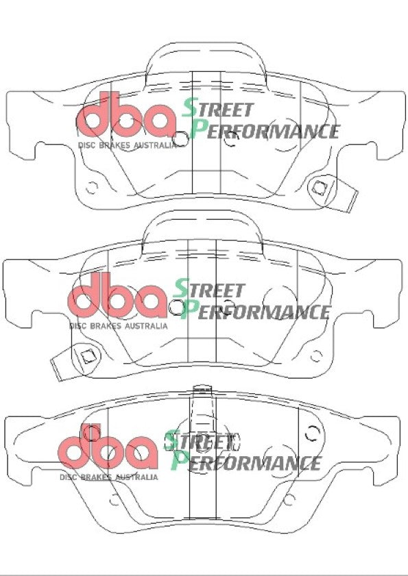 Sp Performance Brake Pads Jeep Grand Cherokee Wk Rear DB2217SP - DBA