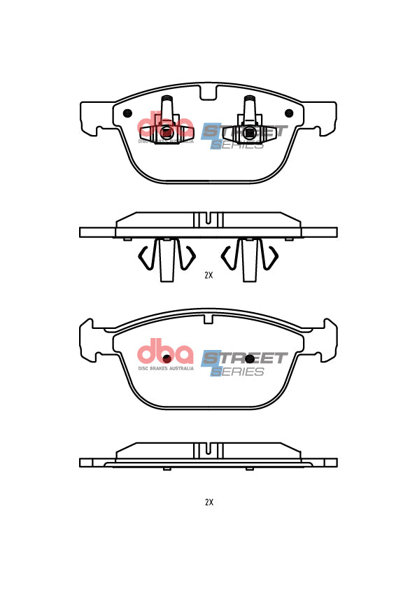 Ss Street Series Brake Pads Volvo XC60 3.2L P3 2010-2015 Front DB2218SS - DBA