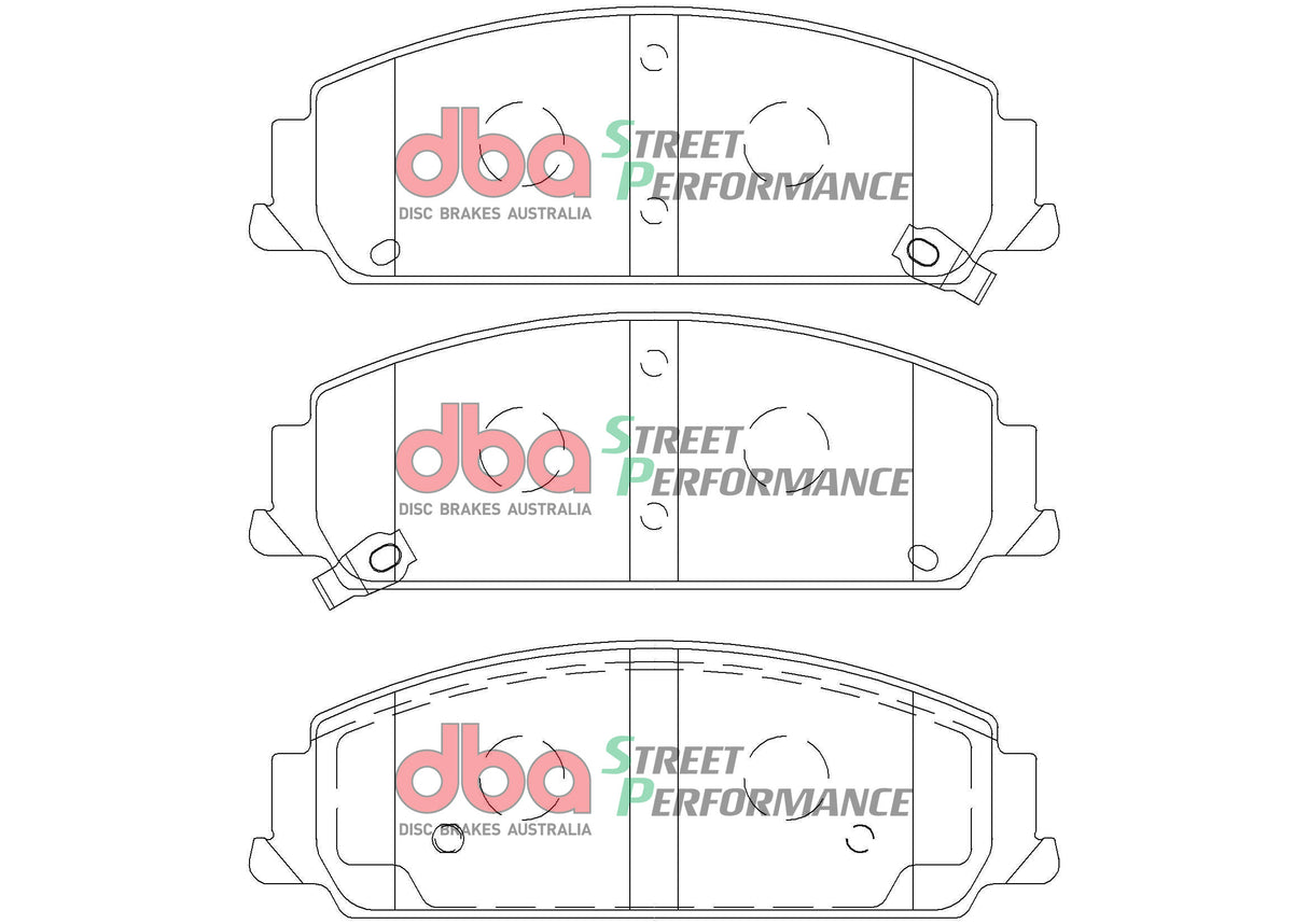 Sp Performance Brake Pads Holden Commodore Vf 2013-2017 Pbr Front DB2266SP - DBA