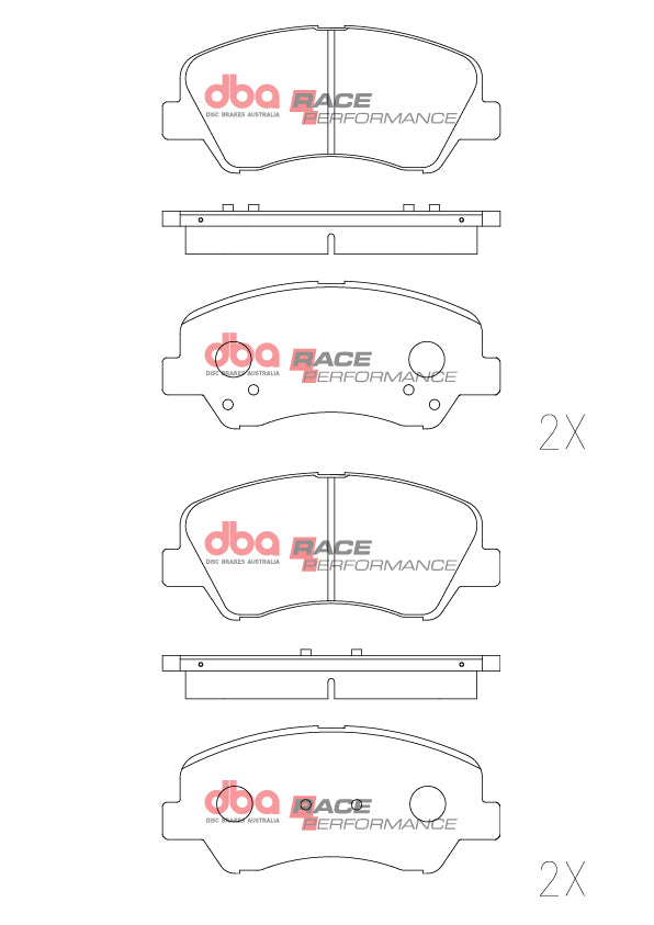 Race Brake Pads Hyundai/Kia 2010- > Front DB2272RP - DBA