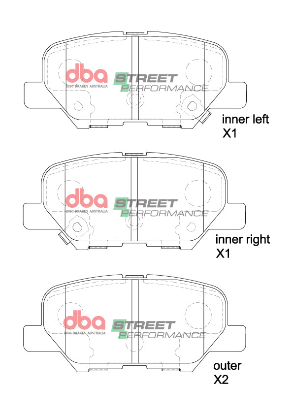 Sp Performance Brake Pads Mitsubishi Asx Xb 2010 2014 Rear DB2294SP - DBA