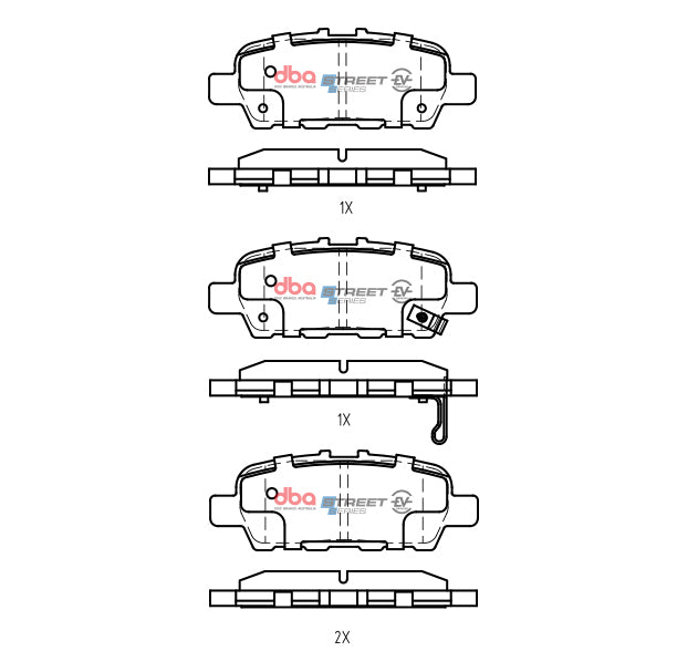 Ssev Street Series Brake Pads Nissan LEAF/E-NV200 2012 On Rear DB2340SSEV - DBA