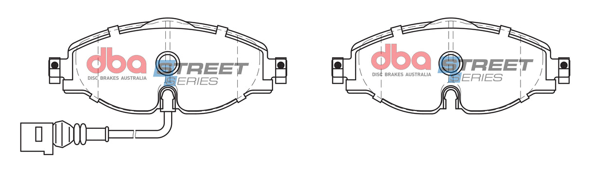 Ss Street Series Brake Pads Audi TT/A3/SKODA Octavia/Volkswagon Golf/Tiguan 2012 On Front(suits Wear Sensor DBAWS1 DB2383SS - DBA