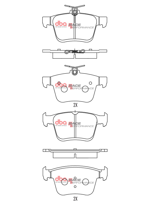 Race Brake Pads Audi TT/A3/SKODA Octavia/Volkswagon Golf/Tiguan 2012 On Rear DB2384RP - DBA