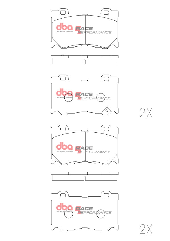Race Brake Pads Nissan Skyline 370Z Z/Inifinti Fx G M Q Series. 2008 -> Front DB2400RP - DBA