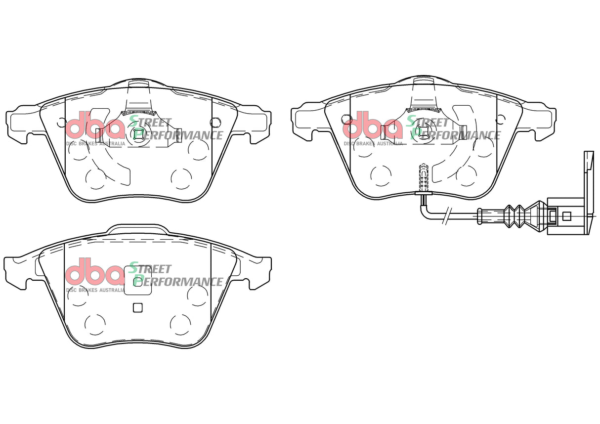 Sp Performance Brake Pads Audi A3 Front DB2402SP - DBA