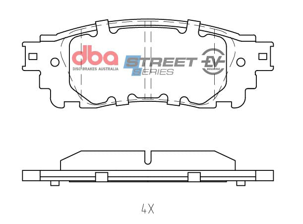 Ssev Street Series Brake Pads Lexus Hybrid RX450H & HI/NX300H 2014 On F/Toyota Alphard Hybrid 2015 On/Toyota DB2419SSEV - DBA