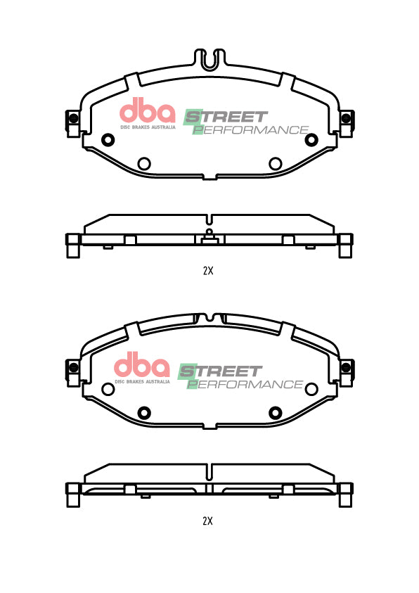 Sp Performance Brake Pads Mercedes-Benz C 250 C-CLASS(W205) Standard Brake System. DB2551SP - DBA