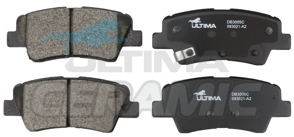 Ceramic Disc Brake Pads Fits Hyundai Tucson-TL/TLE Kia Sportage QL Electronic Handbrake DB3005C - Ultima