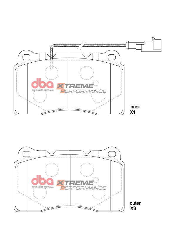 Xp Performance Brake Pads Maserati Ghibli & Ghibli -S (Non Dual Cast) 08.2013 Front DB8861XP - DBA