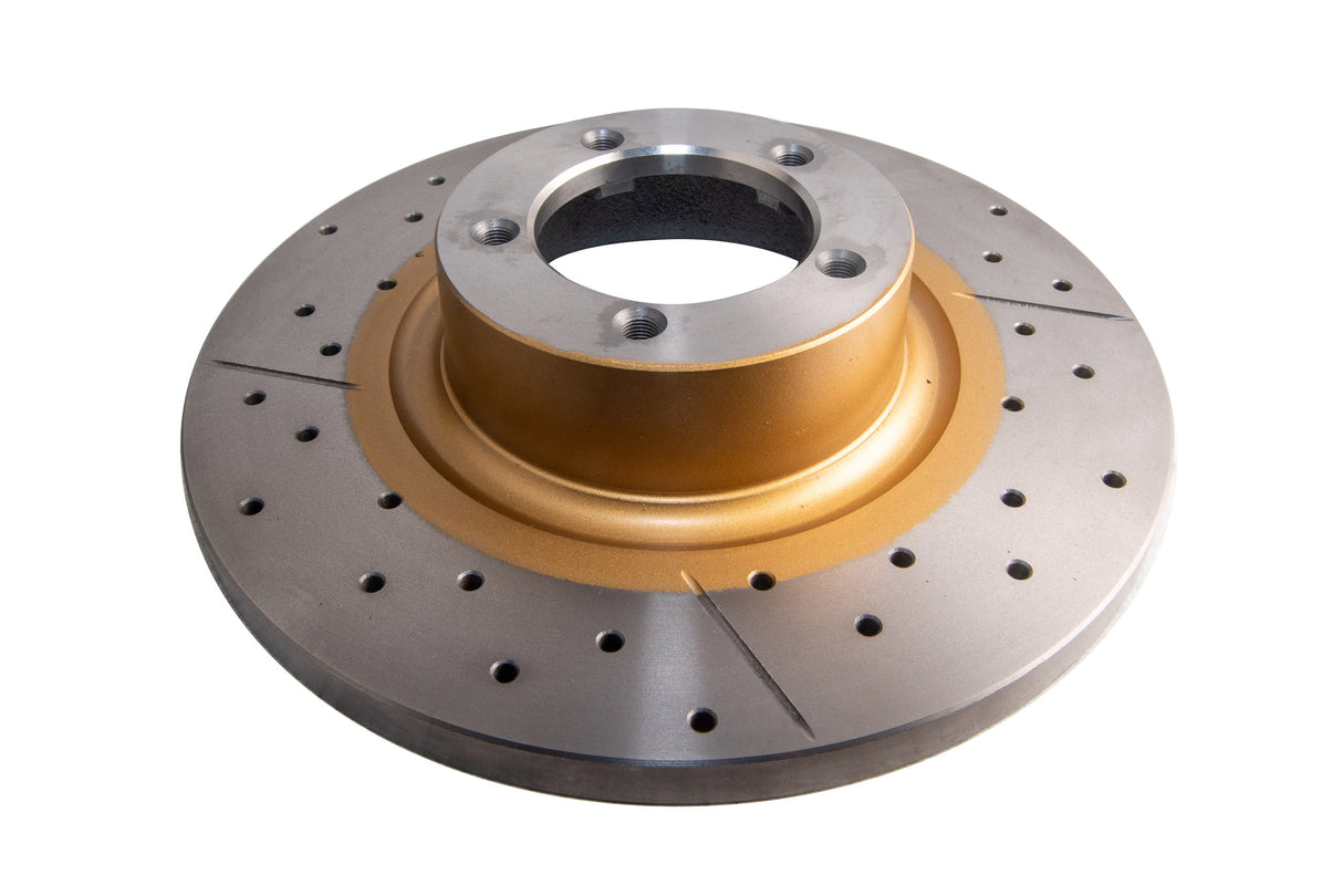 Street Gold Cross-Drilled/Slotted Sld Hg/Ht V8 Holden 69-71 Front DBA003X - DBA