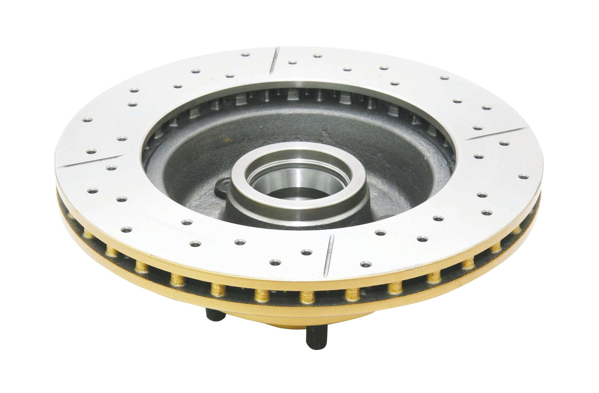 Street Gold Cross-Drill/Slotted Kp Ford 75-95 Xb-Xf Front Hub Type DBA107X - DBA