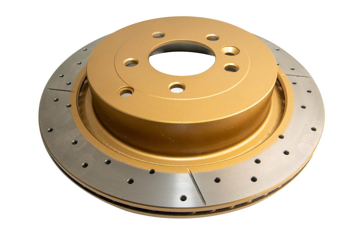 Street Gold Cross-Drilled/Slotted Landrover 05-> Rear DBA2095X - DBA