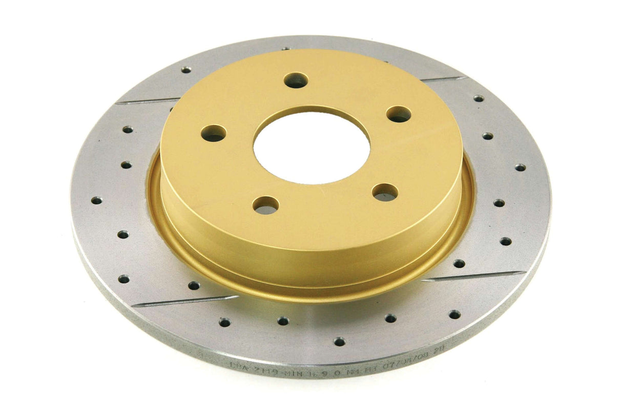 Street Gold Cross-Drilled/Slotted SldFord Focus 05-> Rear DBA2119X - DBA
