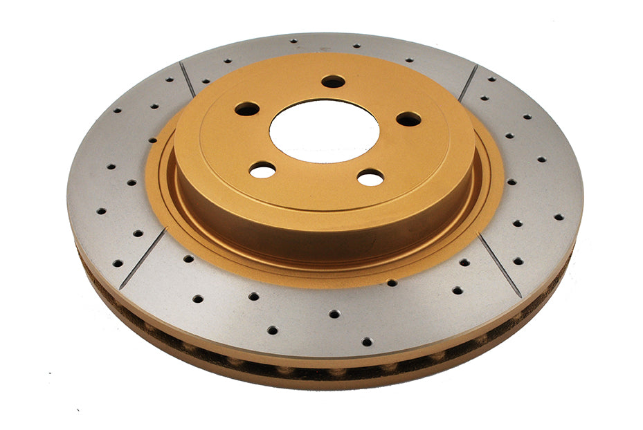 Street Gold Cross-Drill/Slotted Kp Chrysler 300C 05-> Front DBA2438X - DBA