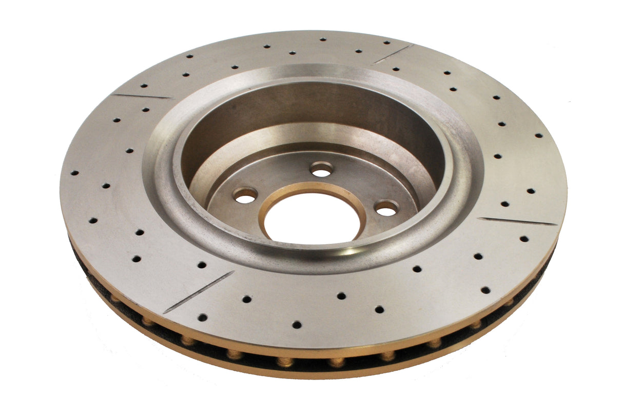 Street Gold Cross-Drill/Slotted Kp Chrysler 300C SRT8 05-> Rear DBA2445X - DBA