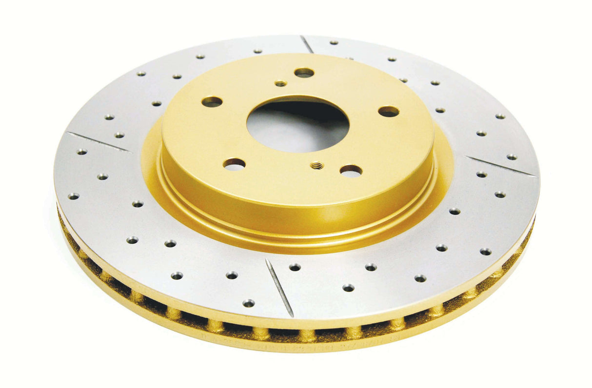 Street Gold Cross-Drill/Slotted Kp Honda Integra 01-> Front DBA2508X - DBA