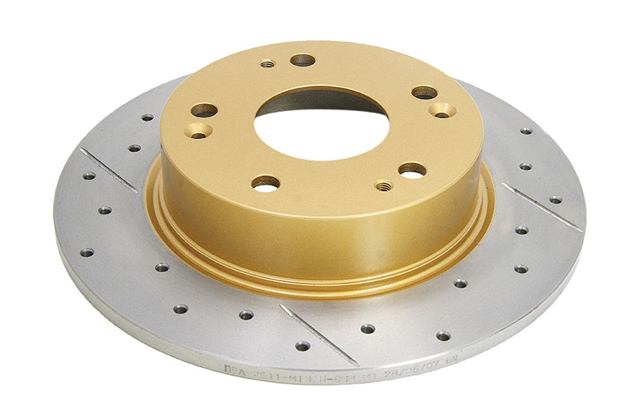 Street Gold Cross-Drilled/Slotted SldHonda Accord 04-> Rear DBA2511X - DBA