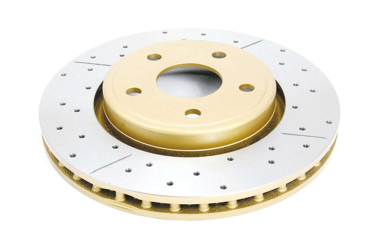 Street Gold Cross-Drill/Slotted Kp Jeep Cherokee/Commander 05-> Front DBA2530X - DBA