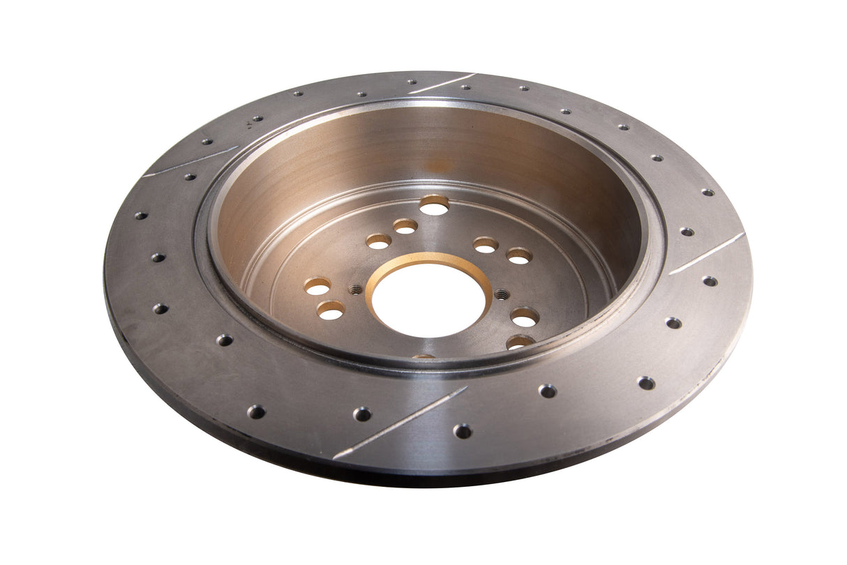 Street Gold Cross-Drilled/Slotted 10 Hole Sld Subaru Wrx 08-> Rear DBA2659X-10 - DBA