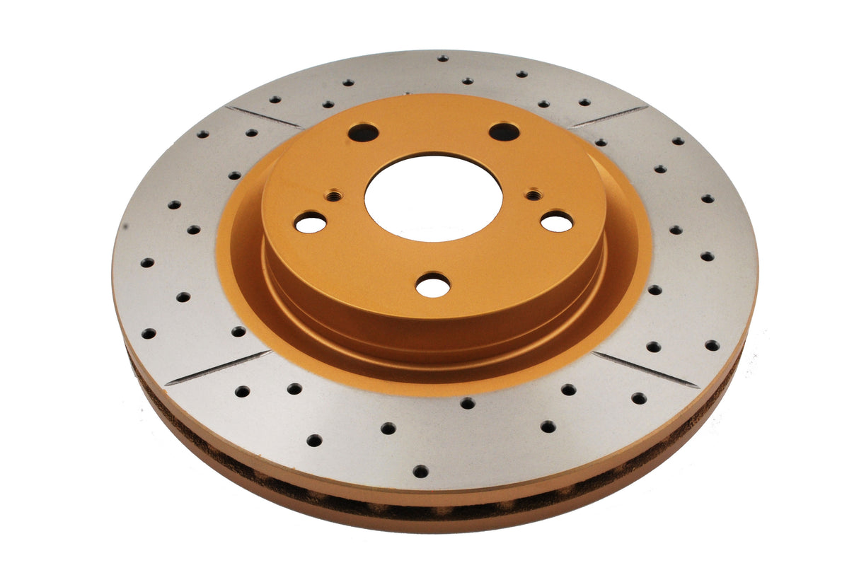 Street Gold Cross-Drill/Slotted Kp CAMRY/AURION/RAV4 06->/PRIUS ZVW40 2012-> Front DBA2709X - DBA