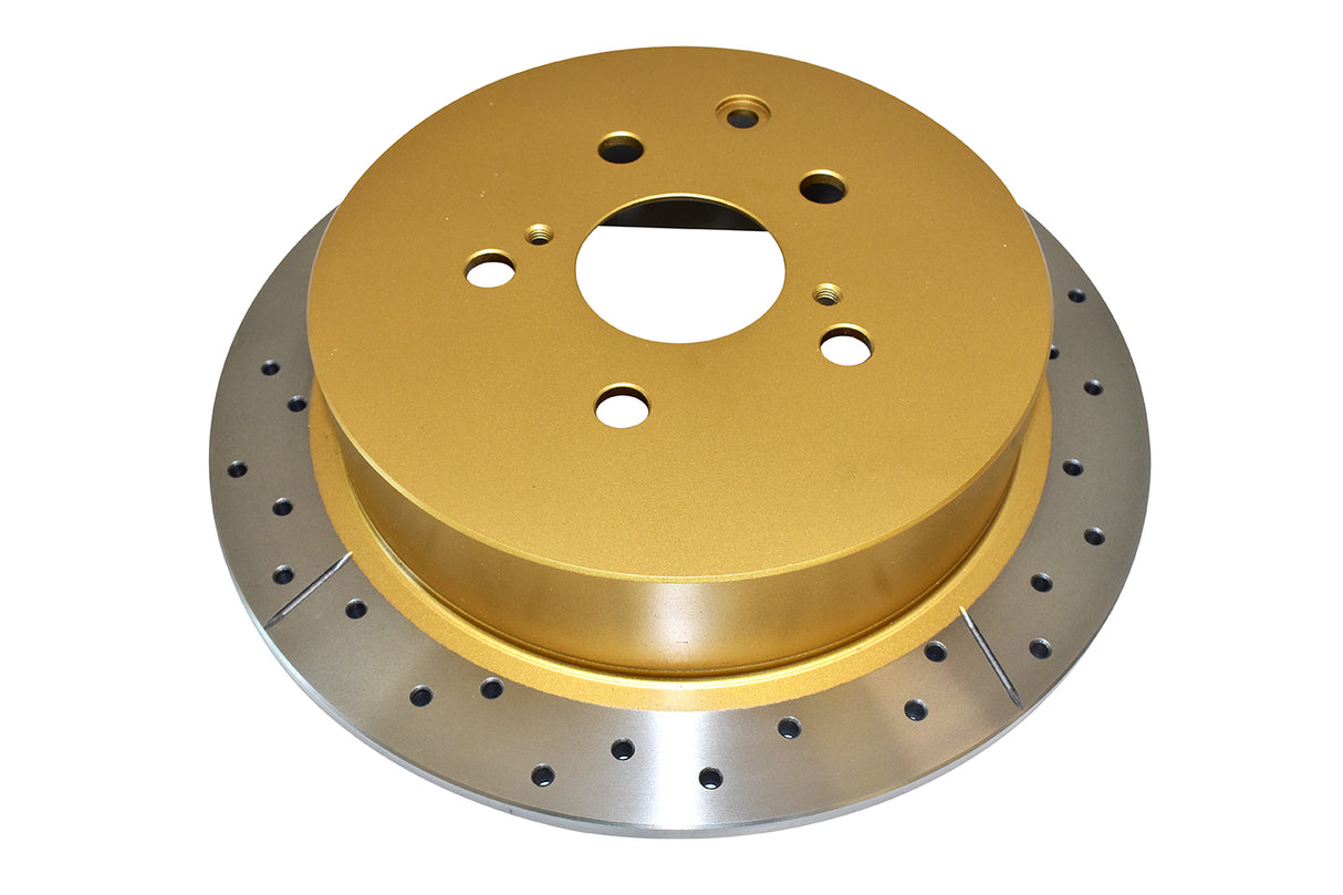 Street Gold Cross-Drilled/Slotted SldToyota Kluger GSU50 GSU55 14-16 Rear DBA2733X - DBA