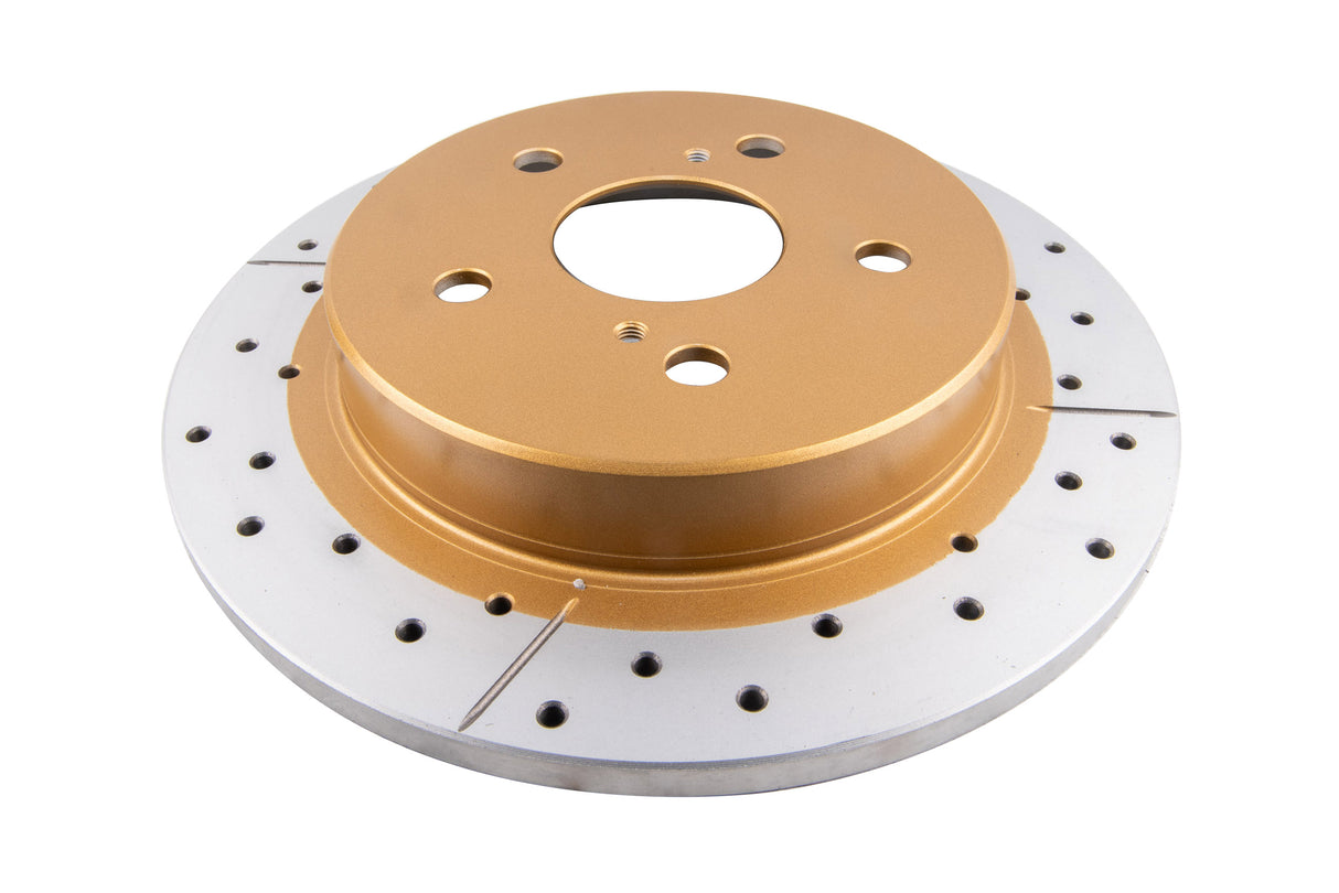 Street Gold Cross-Drilled/Slotted Sld Toyota Camry ASV70 AXVH71 2.5L & GSV70 3.4L 11/17-> Lexus NX200T AGZ10 & AGZ15 DBA2765X - DBA