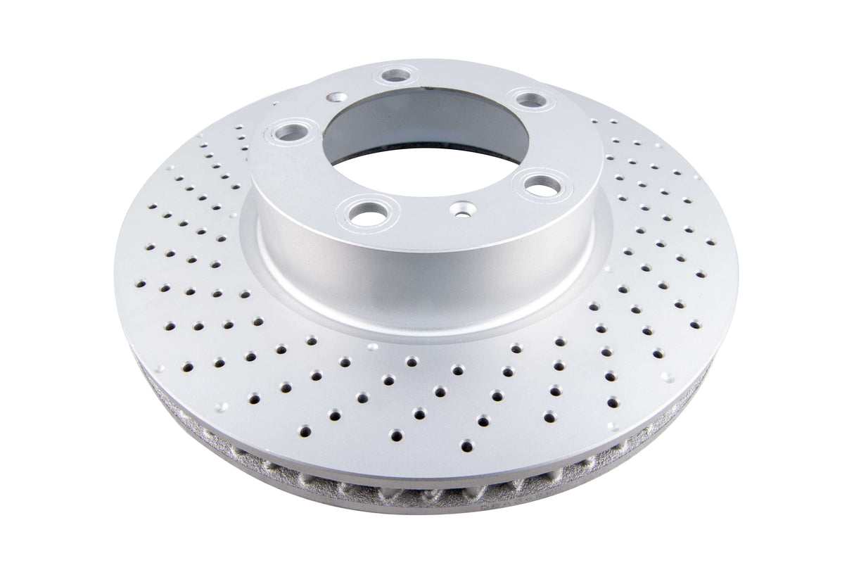EN-Shield Oe Cross-Drilled/Dimpled Hc Left Porsche Boxter 981 Roadster 2.7L 05/12-01/17 Cayman 981 Coupe 04/13-01/17 Front DBA3698OEXL - DBA