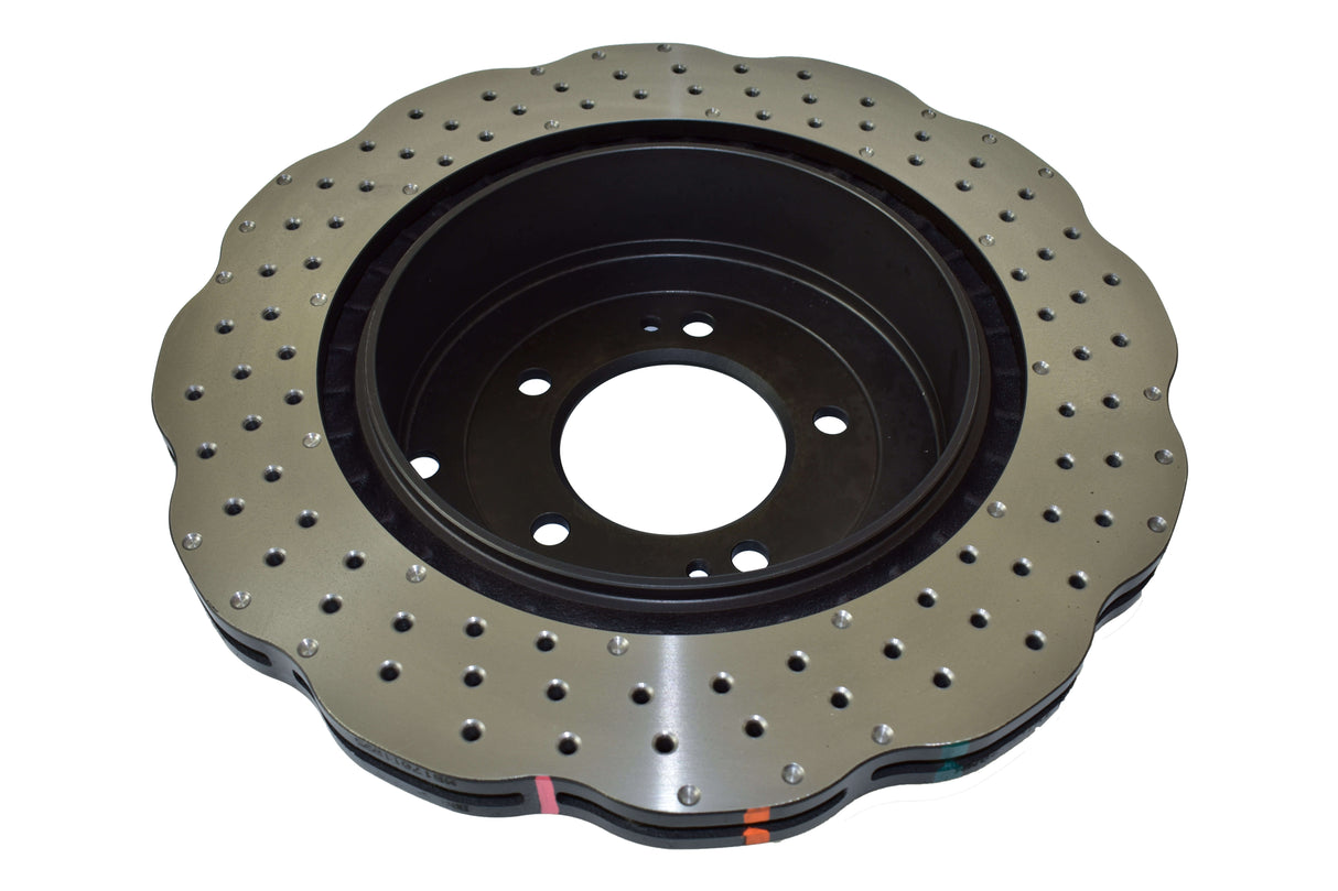 4000 Crossdrilled/Dimpled Wave Disc Kp Mitsubishi Evo X 08-> Rear DBA42225WXD - DBA