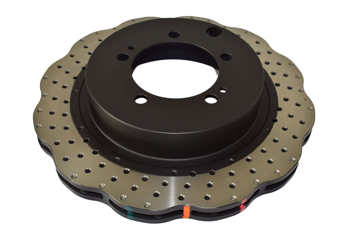 4000 Cross-Drill And Dimple Wave Disc Kp Mitsubishi Evo V-Ix 96-08 Rear DBA4419WXD - DBA