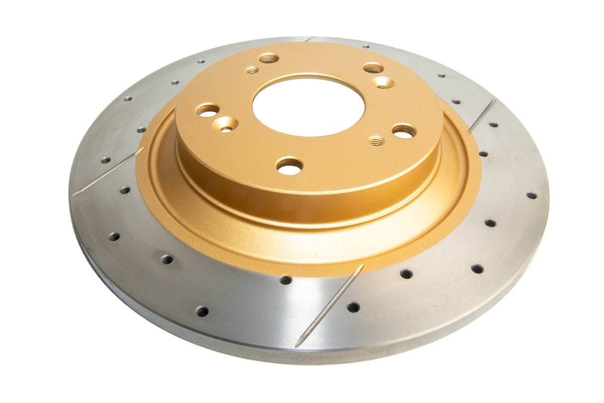 Street Gold Cross-Drilled/Slotted Sld Honda S2000 99-03 Rear DBA483X - DBA