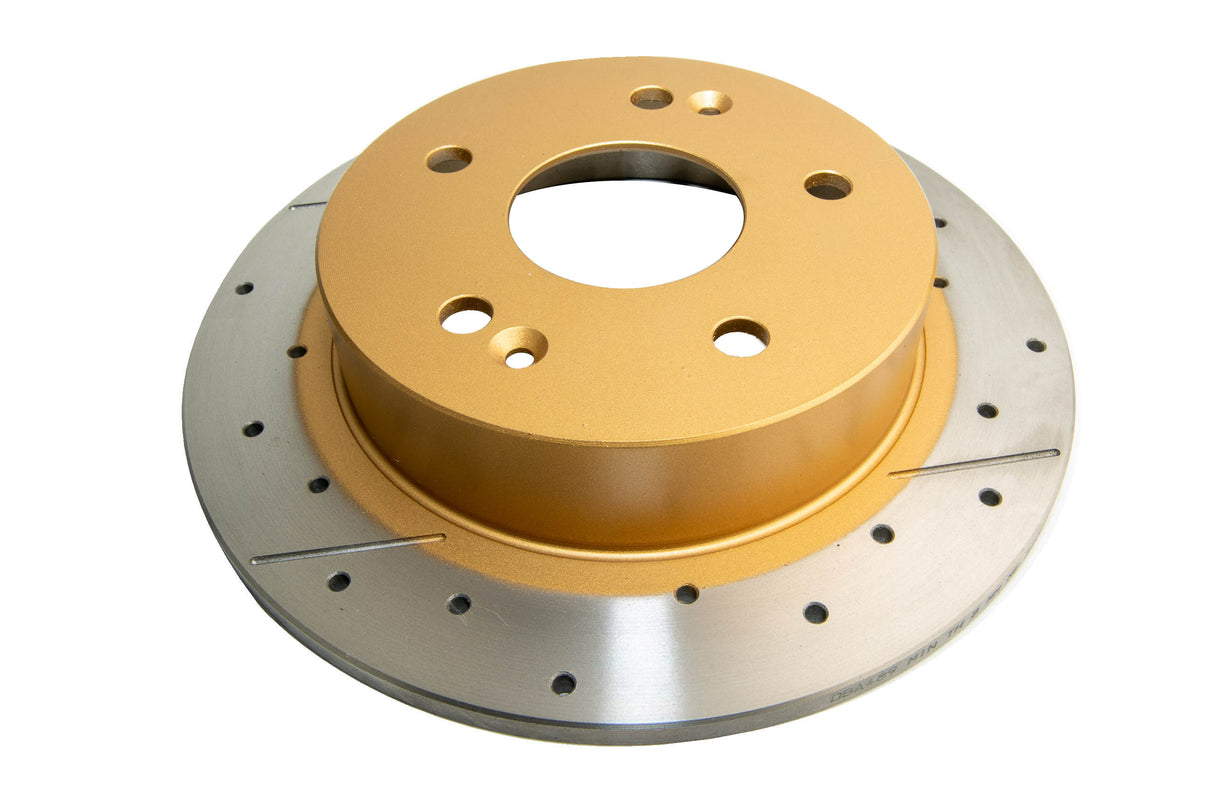 Street Gold Cross-Drilled/Slotted Honda Accord 98-04 Rear DBA489X - DBA