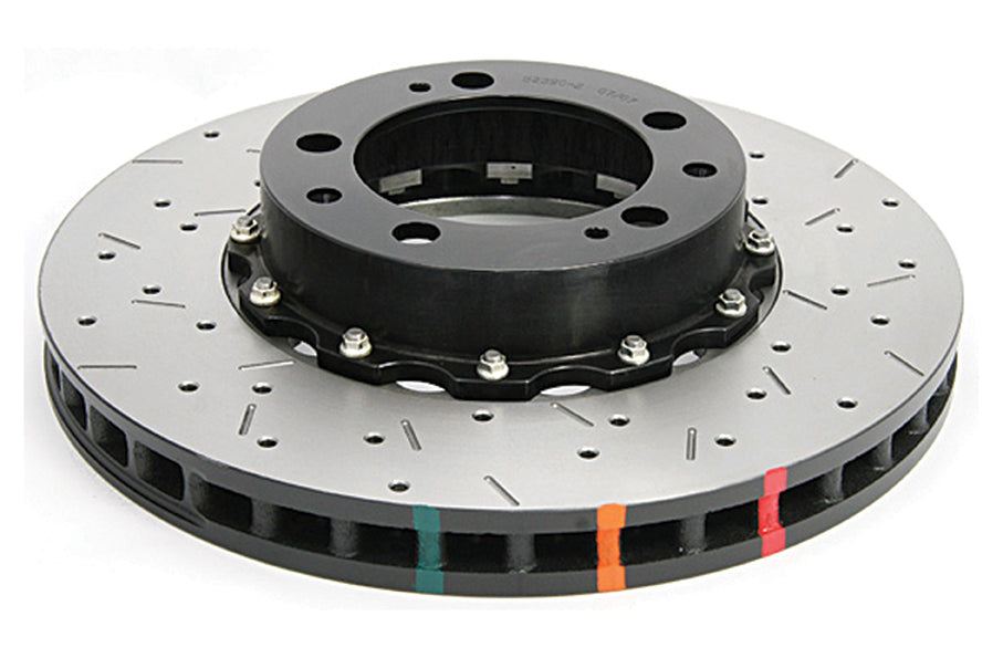 5000 Fully Assembled 2 Piece Black Hat Xs Cross-Drill/Slotted Kp Porsche 911 993 95-97 Front DBA52390BLKXS - DBA