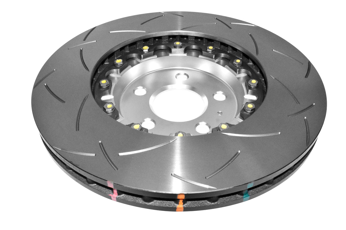 5000 Fully Assembled 2 Piece Clear Anodised Hat T3 Slotted Kp Audi S4 S5 Quattro 08-> Q5 Quattro 09-> Front DBA52832SLVS - DBA