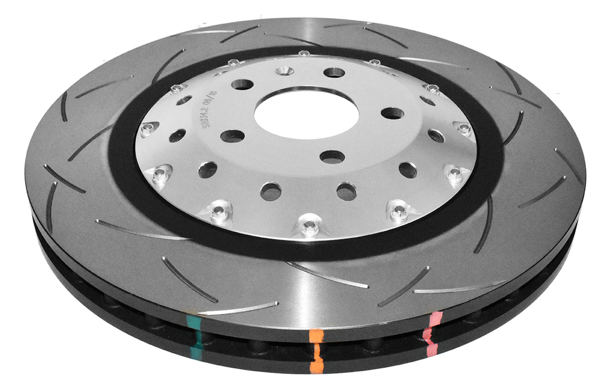 5000 Fully Assembled 2 Piece Clear Anodised Hat T3 Slotted Kp Audi R8 RS5 Front DBA52834SLVS - DBA