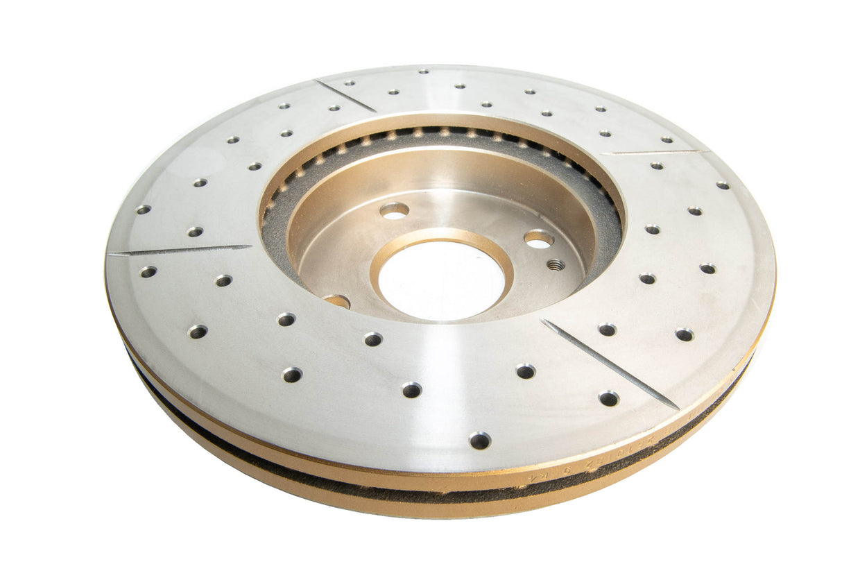 Street Gold Cross-Drilled/Slotted Ford Laser 90-00 Front DBA533X - DBA