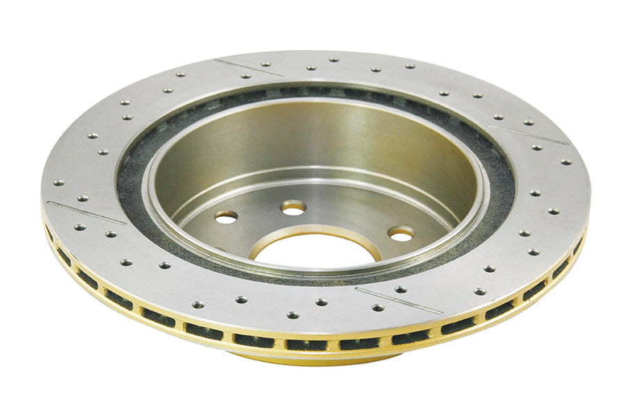 Street Gold Cross-Drill/Slotted Kp Nissan X Trail T30 01-07/STAGEA M35 01-07 Rear DBA574X - DBA